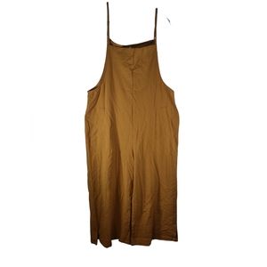 Tan overalls for women with wide legs size medium